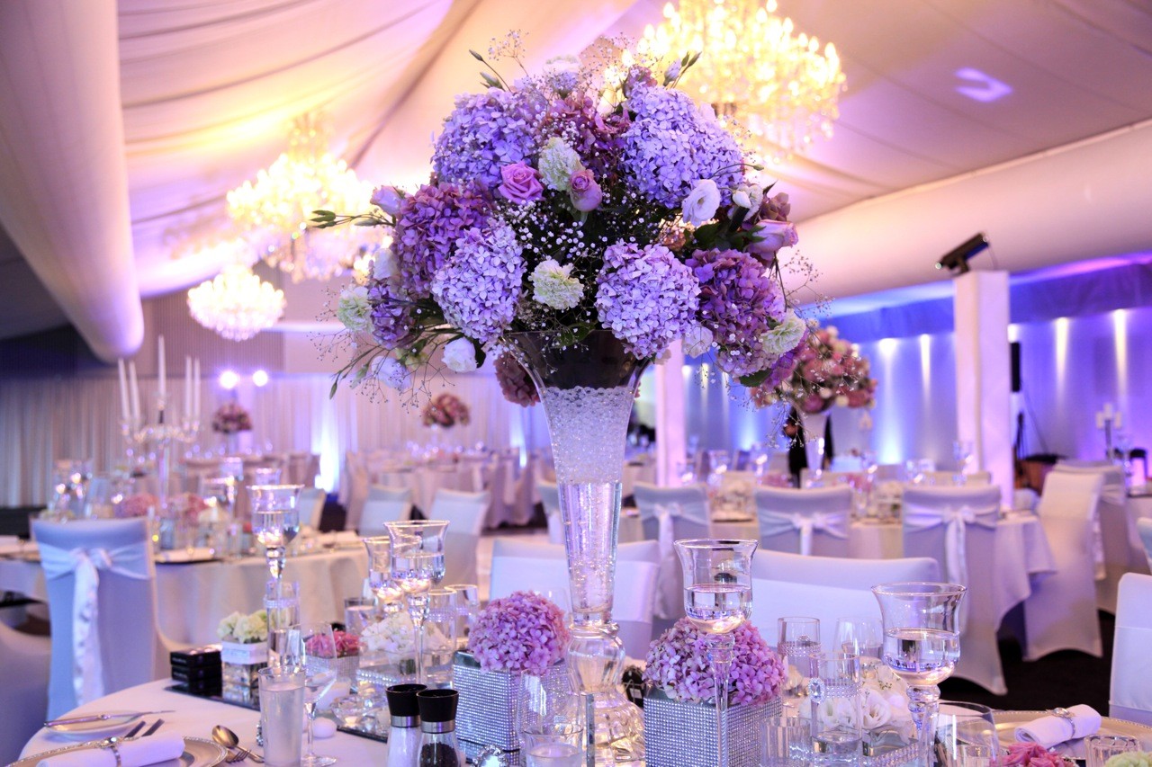 Purple Wedding Reception Decorations
